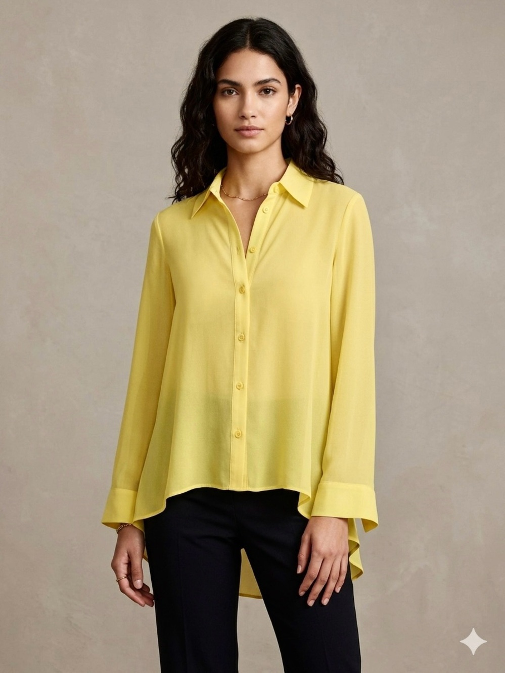 Alice + Olivia Silk Yellow Blouse